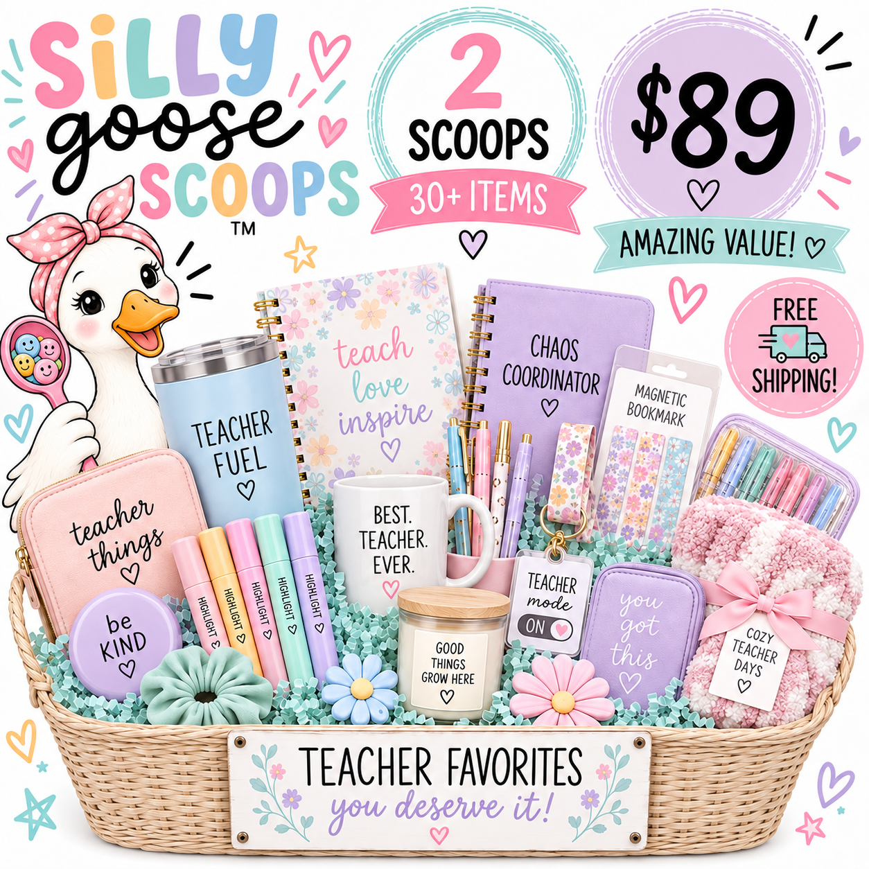 2 Silly Goose Teacher Scoops