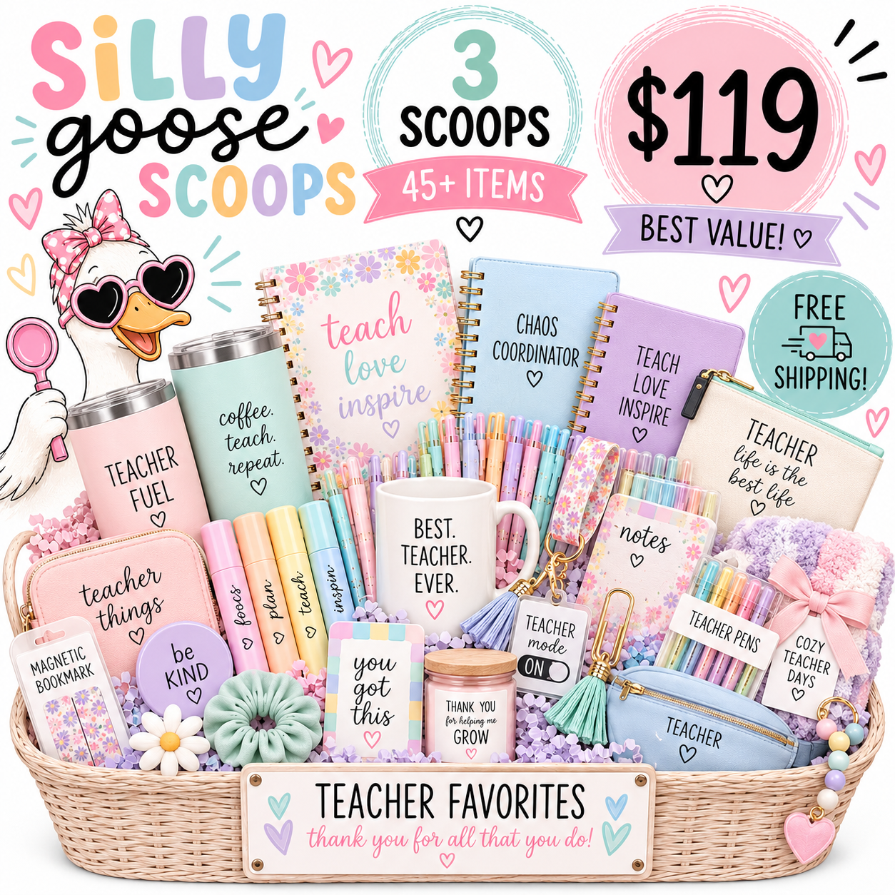 3 Silly Goose Teacher Scoops