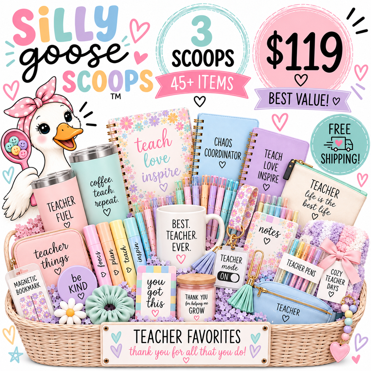 3 Silly Goose Teacher Scoops